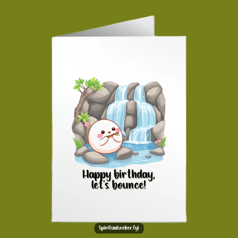 Free Printable Birthday Card: Bouncy Ball's Flute Melody - Funny Downloadable Gift!