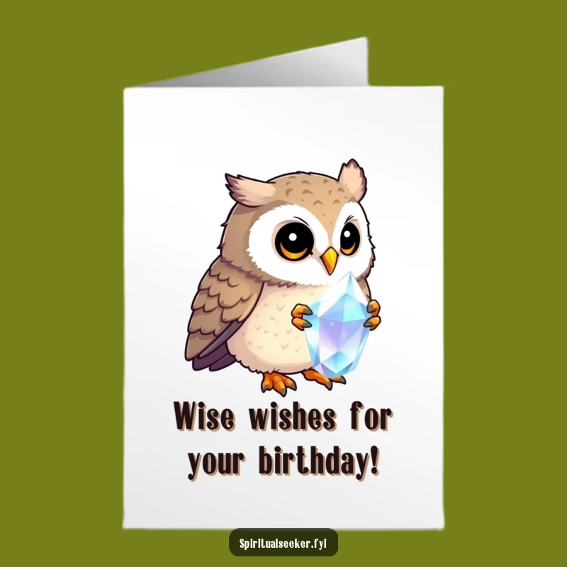 Free Printable Birthday Card: Curious Owl, a Funny Downloadable Gift for a Wise Celebration