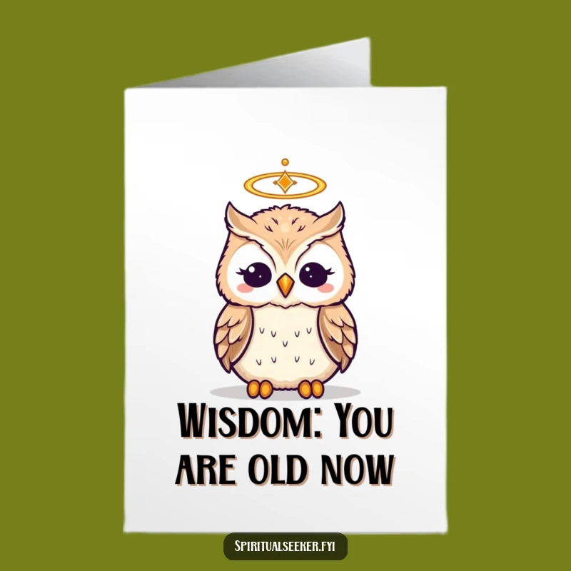 Free Printable Birthday Card: Meditating Owl, Funny Downloadable Gift for Zen Wishes