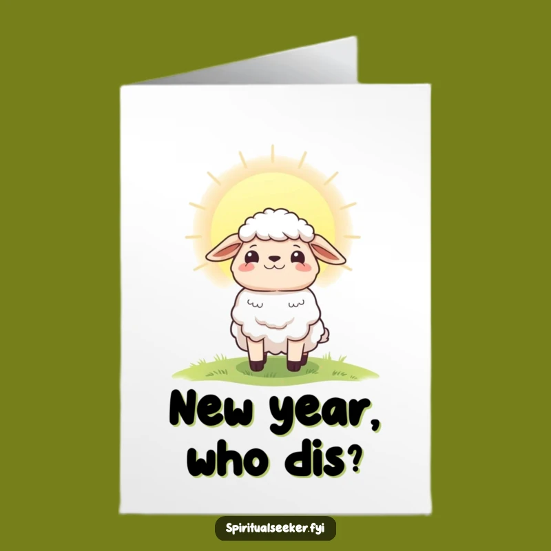 Free Printable Hopeful Sheep Birthday Card: Funny Dawn Downloadable Gift