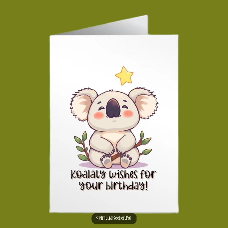 Free Printable Koala Birthday Card: Star Wishes for a Cozy Downloadable Gift