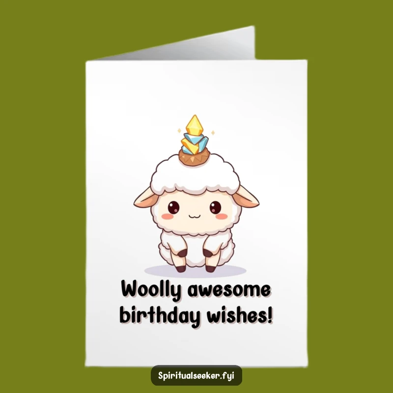 Funny Free Printable Sheep Birthday Card: Hilarious Crystal Balance for Downloadable Gift