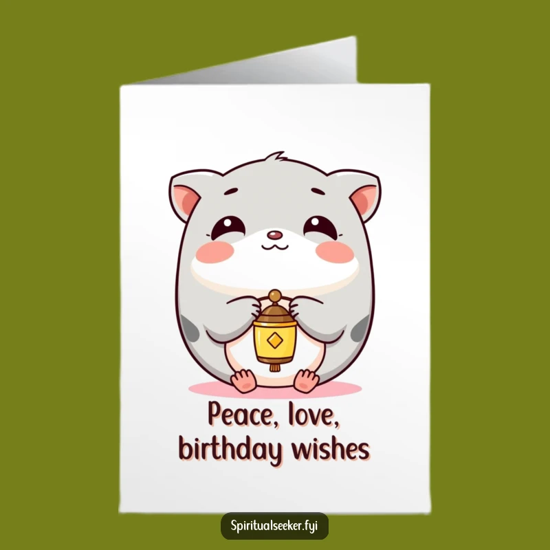 Free Printable Birthday Card: Serene Kawaii Chime - Funny Downloadable Gift!