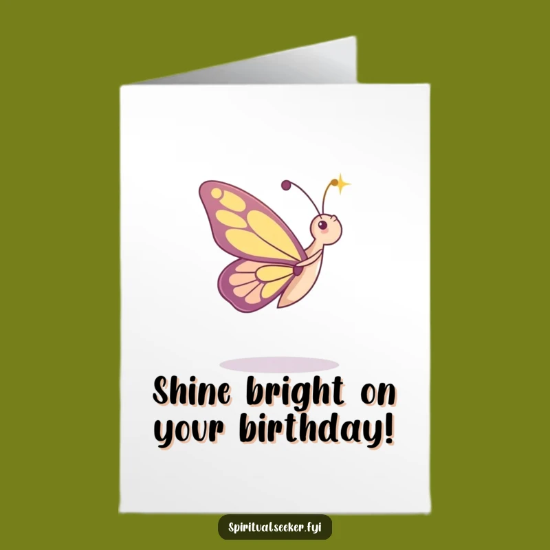 Free Printable Birthday Card: Dancing Butterfly for a Bright & Joyful Celebration!