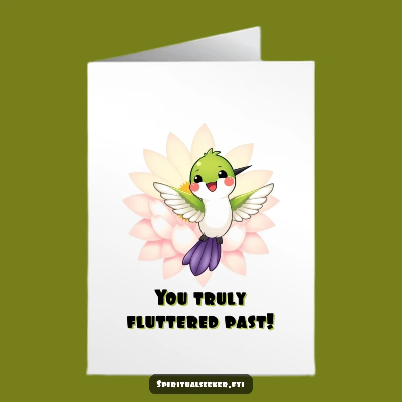 Free Printable Congrats Card: Hummingbird Lotus Funny Downloadable Gift