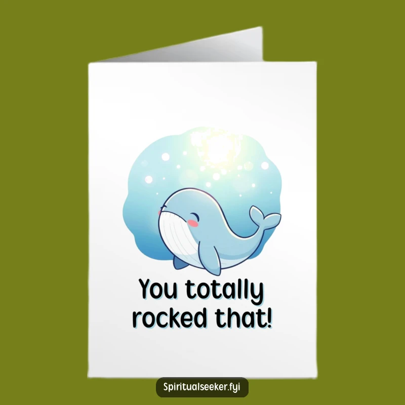 Free Printable Whale Congratulations Card: Magical Glow Funny Downloadable Gift for Any Occasion