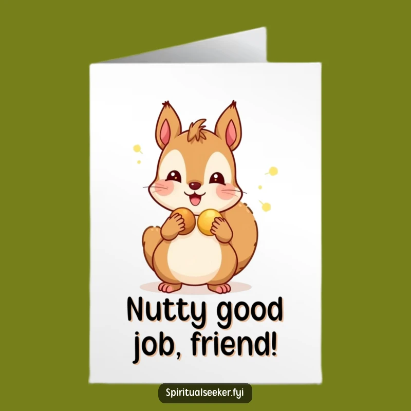 Free Printable Congratulations Card: Squirrels Sharing Nuts, Hilarious Downloadable Gift