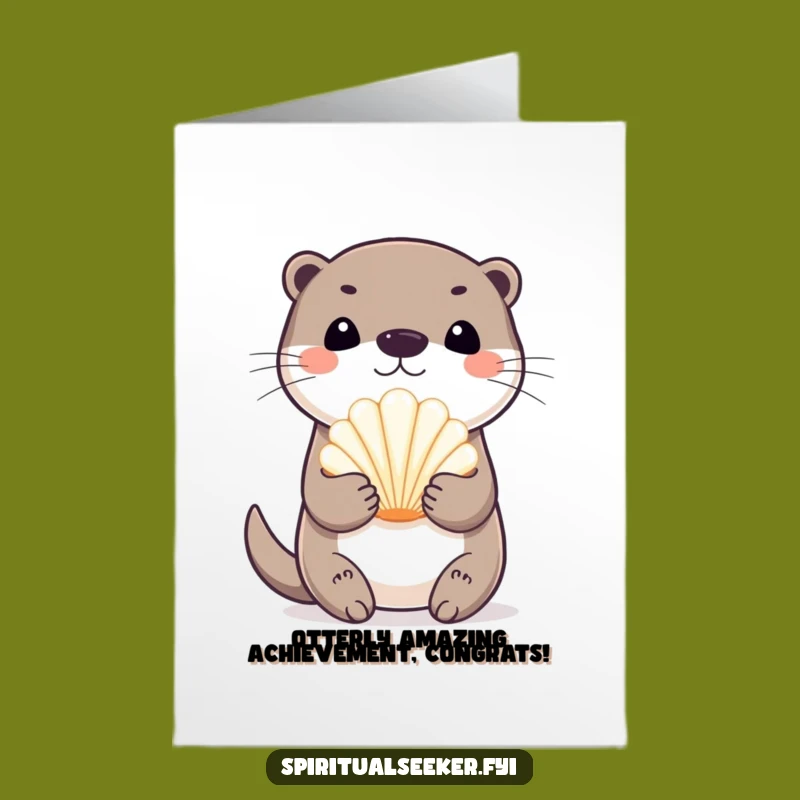 Free Printable Congratulations Card: Otter's Treasure, a Funny Downloadable Gift for Success