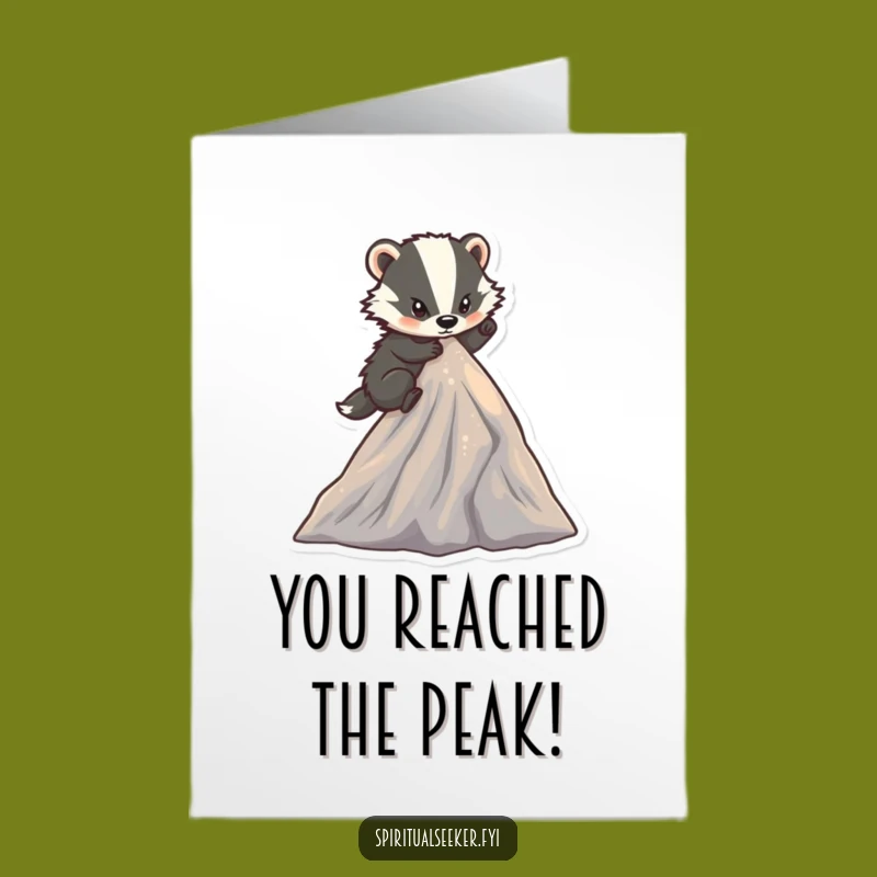 Free Printable Badger Congratulations Card - Peak Achievement Humor Downloadable Gift