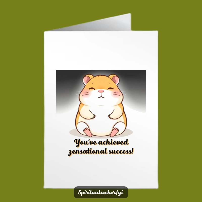Free Printable Congratulations Card: Glowing Hamster, a Funny Downloadable Gift for Any Achievement