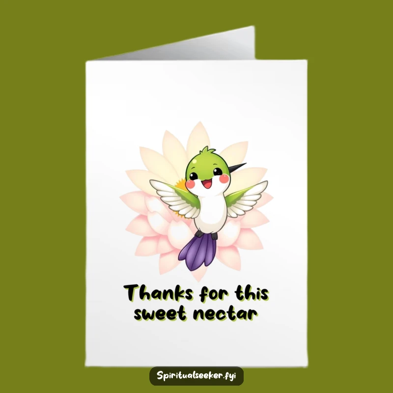Free Printable Thank You Card: Hummingbird Lotus Funny Downloadable Gift