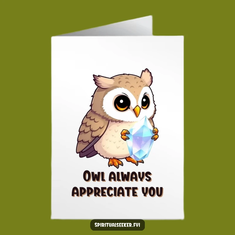 Humorous Free Printable Thank You Card: Owl's Insight, a Funny Downloadable Gift of Thanks