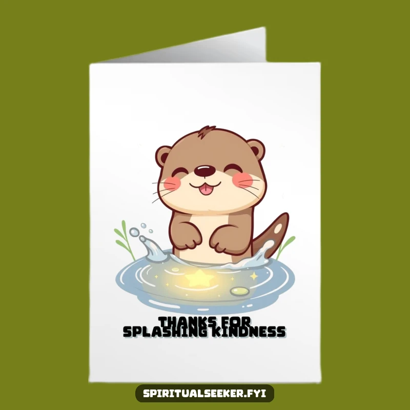 Free Printable Otter Thank You Card: Starlight Splash Humor for Downloadable Gift