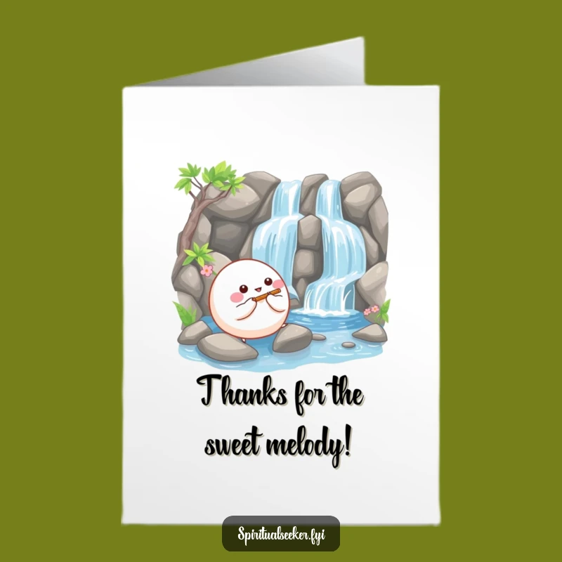 Free Printable Thank You Card: Ball's Flute Serenity - Funny Downloadable Gratitude!