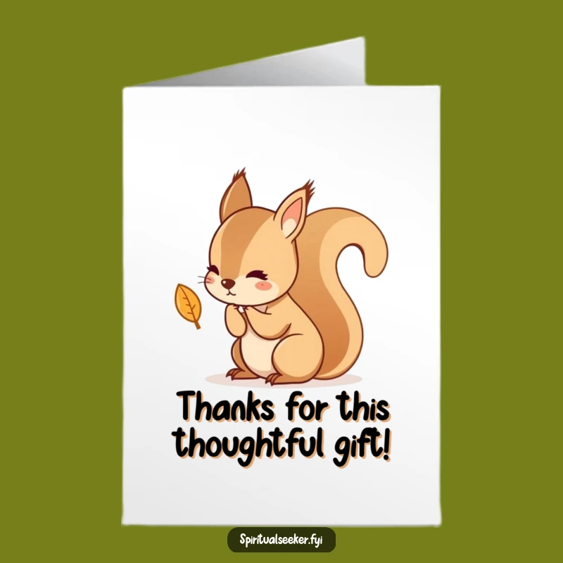 Free Printable Thank You Card: Squirrel Leaf Musings, Downloadable Gift