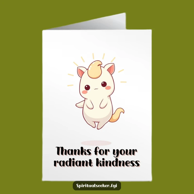 Free Printable Thank You Card: Radiant Kawaii Balance - Funny Downloadable Gratitude!