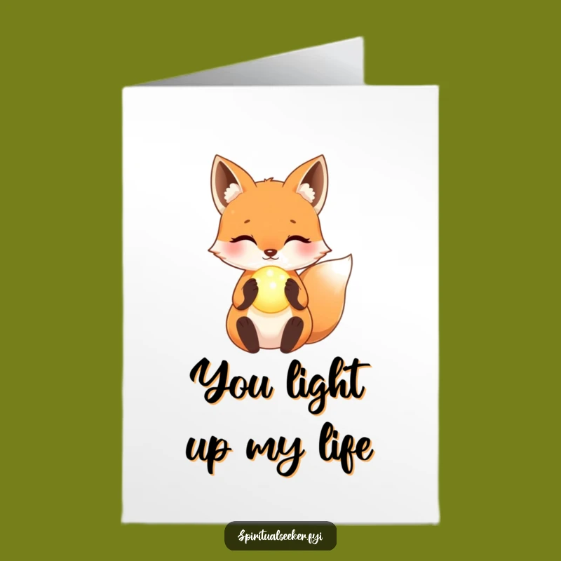 Free Printable Thank You Card: Glowing Orb Fox Serene Downloadable Gift for Appreciation