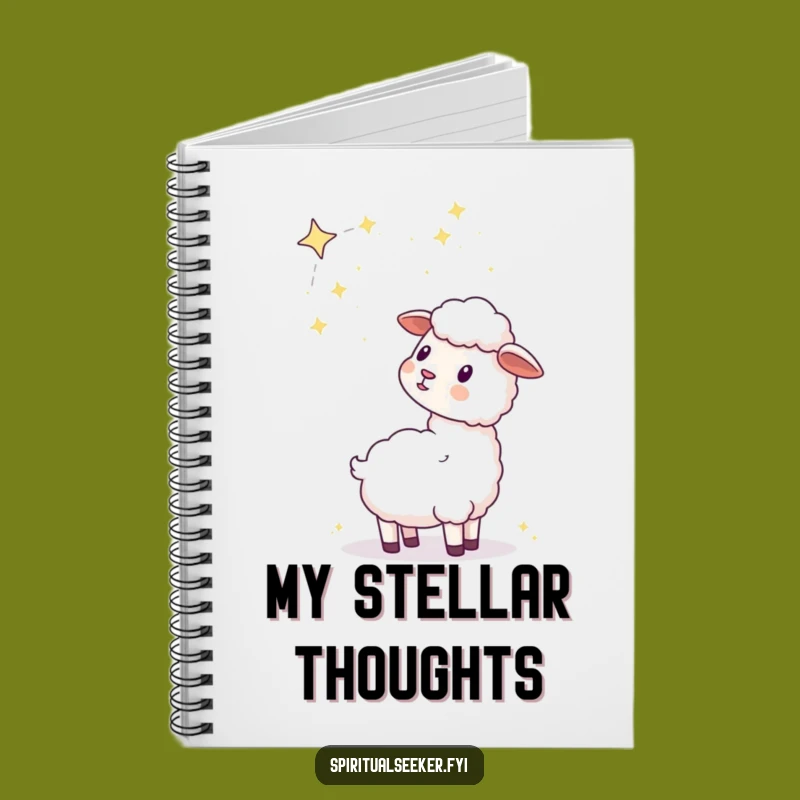 Funny Kawaii Sheep Notebook - Celestial Constellation Journal Gift