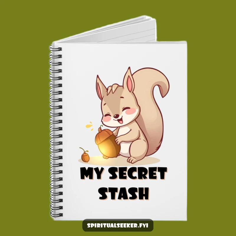 Funny Notebook: Giggling Squirrel Acorn Cover for Playful Journaling