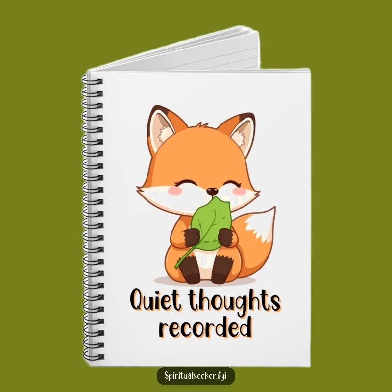 Funny Notebook: Jot Down Thoughts with a Thoughtful Fox and Leaf