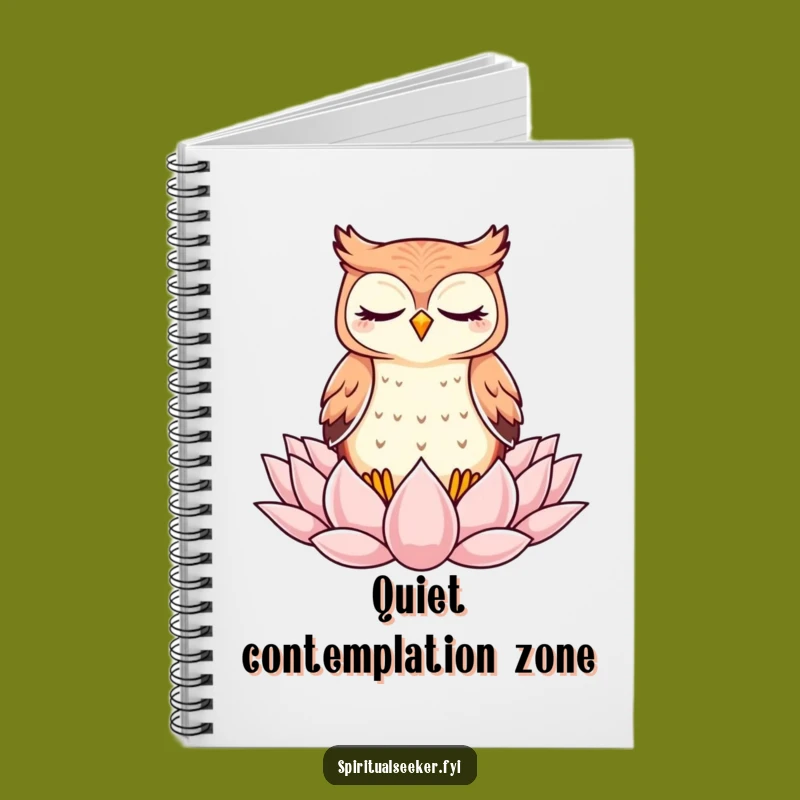 Funny Kawaii Owl Zen Notebook - Meditating Thoughts Journal, Perfect Funny Gift