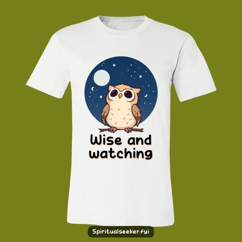 Funny Calm Owl T-Shirt: Stargazing Wonder, A Celestial Funny Gift