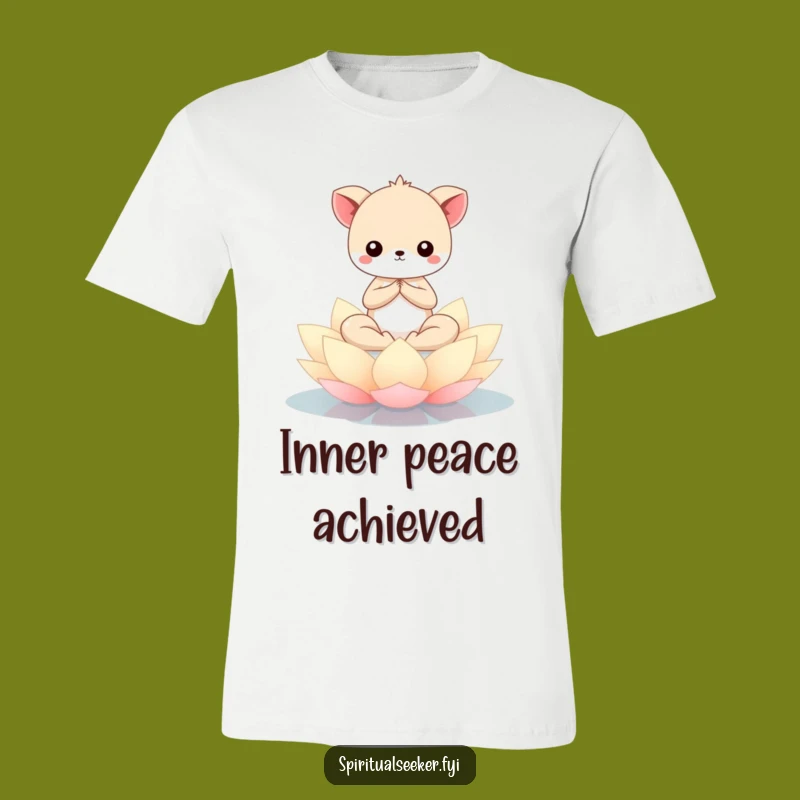 Funny Kawaii Animal Zen T-Shirt - Hilarious Peaceful Pose Tee for Relaxation