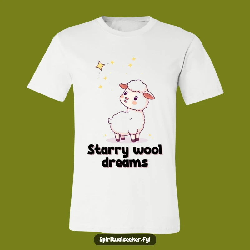 Funny Kawaii Sheep Celestial Tee - Starry Constellation Shirt Gift