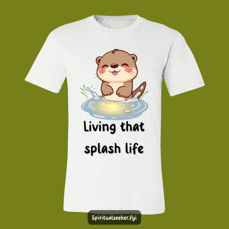 Funny Otter Starlight Splash T-Shirt: Joyful Otter Tee, Ideal Funny Gift
