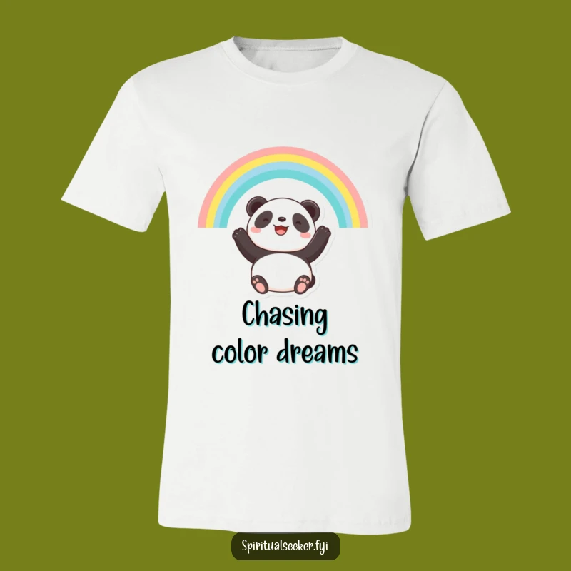 Funny Panda Rainbow T-Shirt: Hopeful Smile Tee Gift