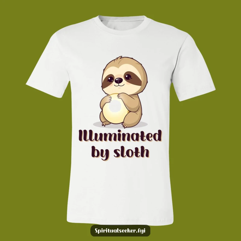 Funny Sloth T-Shirt: Thoughtful Sloth and Orb, Philosophical Funny Gift