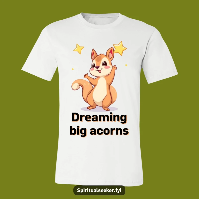 Funny Squirrel Tee: Reach for the Stars Design, Whimsical Funny Gift for Dreamers