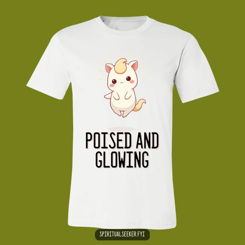 Funny Kawaii Creature T-Shirt: Light Balance, Whimsical Humor, Great Gift