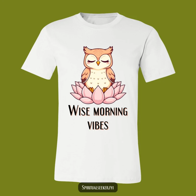 Funny Kawaii Owl Meditation T-Shirt - Zen Character Tee, Ideal Funny Gift