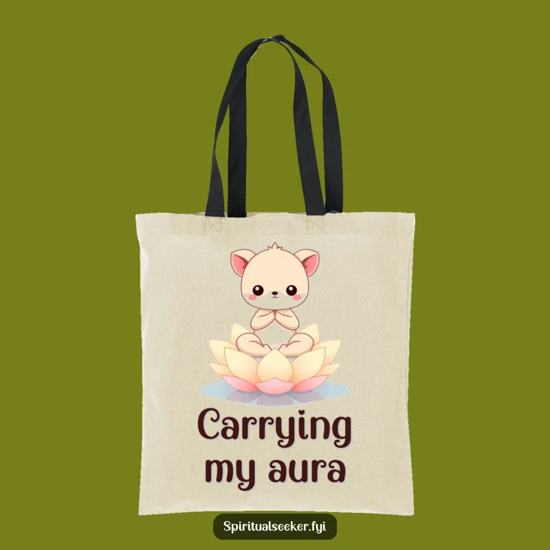 Funny Kawaii Animal Tote Bag - Hilarious Zen Companion for Everyday Peace