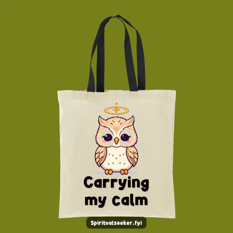 Funny Wise Owl Tote Bag: Eco-Friendly Zen Bird Bag, Practical Gift
