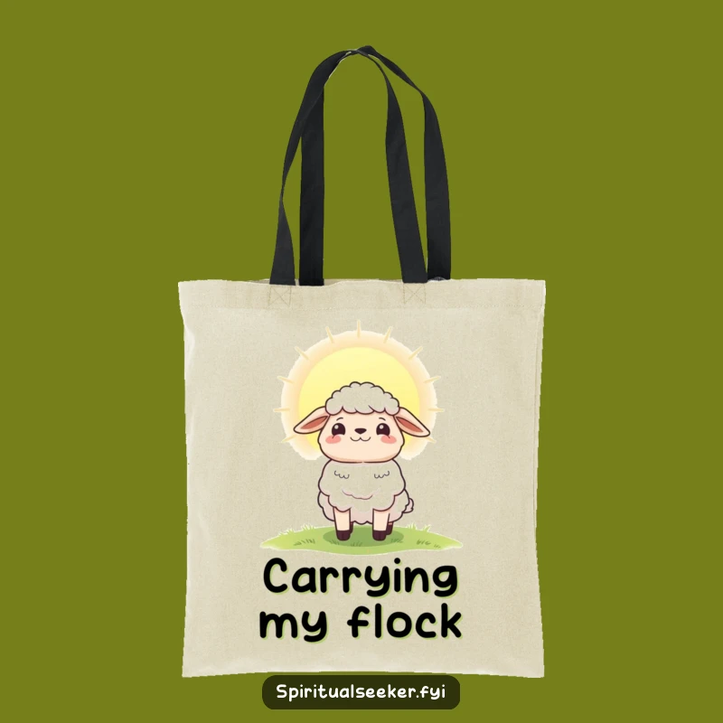 Funny Hopeful Sheep Tote Bag: Carry Your Dawn Dreams in Style