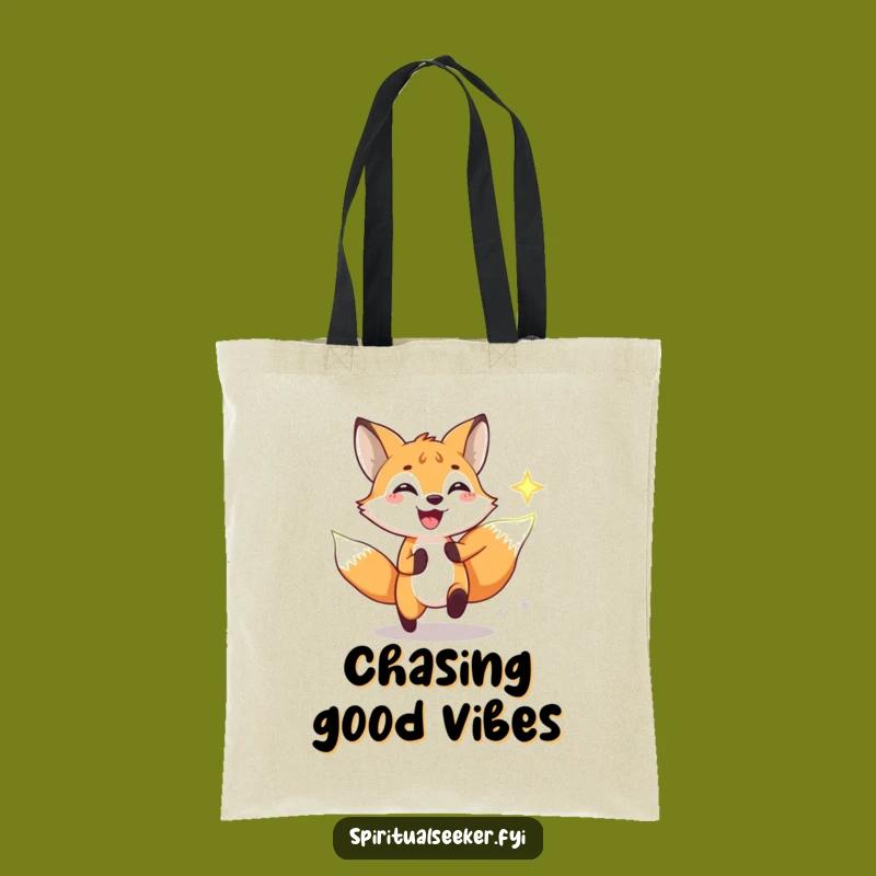 Funny Fox Chasing Spiritual Symbol Tote Bag, a Chic and Hilarious Accessory