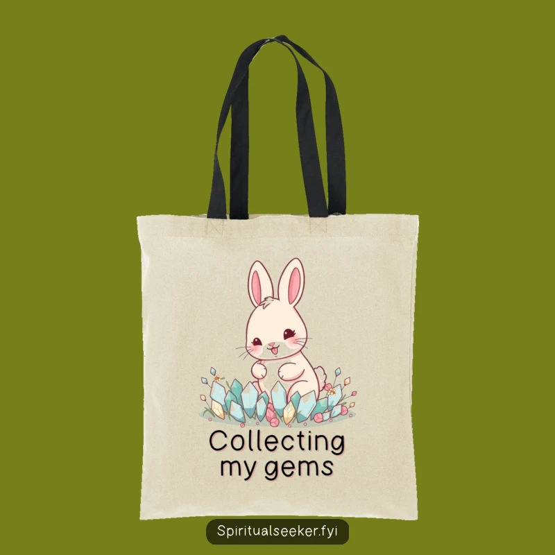 Funny Happy Rabbit Tote Bag: Crystal Garden Carrier, Stylish Gift