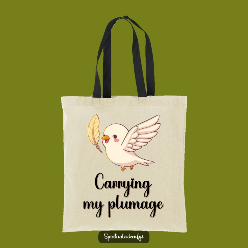 Funny Bird Soaring Feather Tote Bag: Carry Your Dreams with Hilarious Flair
