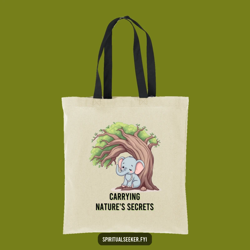 Funny Elephant Tree Hugger Tote Bag: Carry Peace & Nature Everywhere Gift