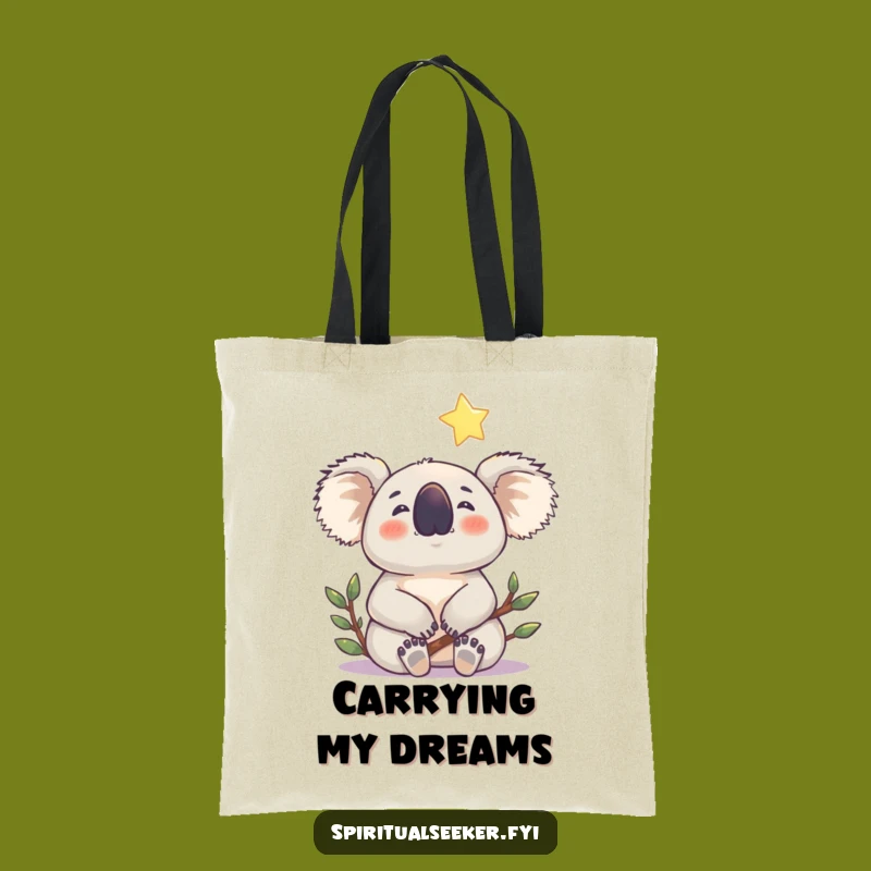 Funny Koala Star Tote Bag: Carry Your Dreams with Hilarious Style