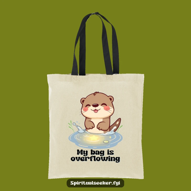 Funny Otter Starlight Splash Tote Bag: Chic Otter Carry-All, Perfect Funny Gift